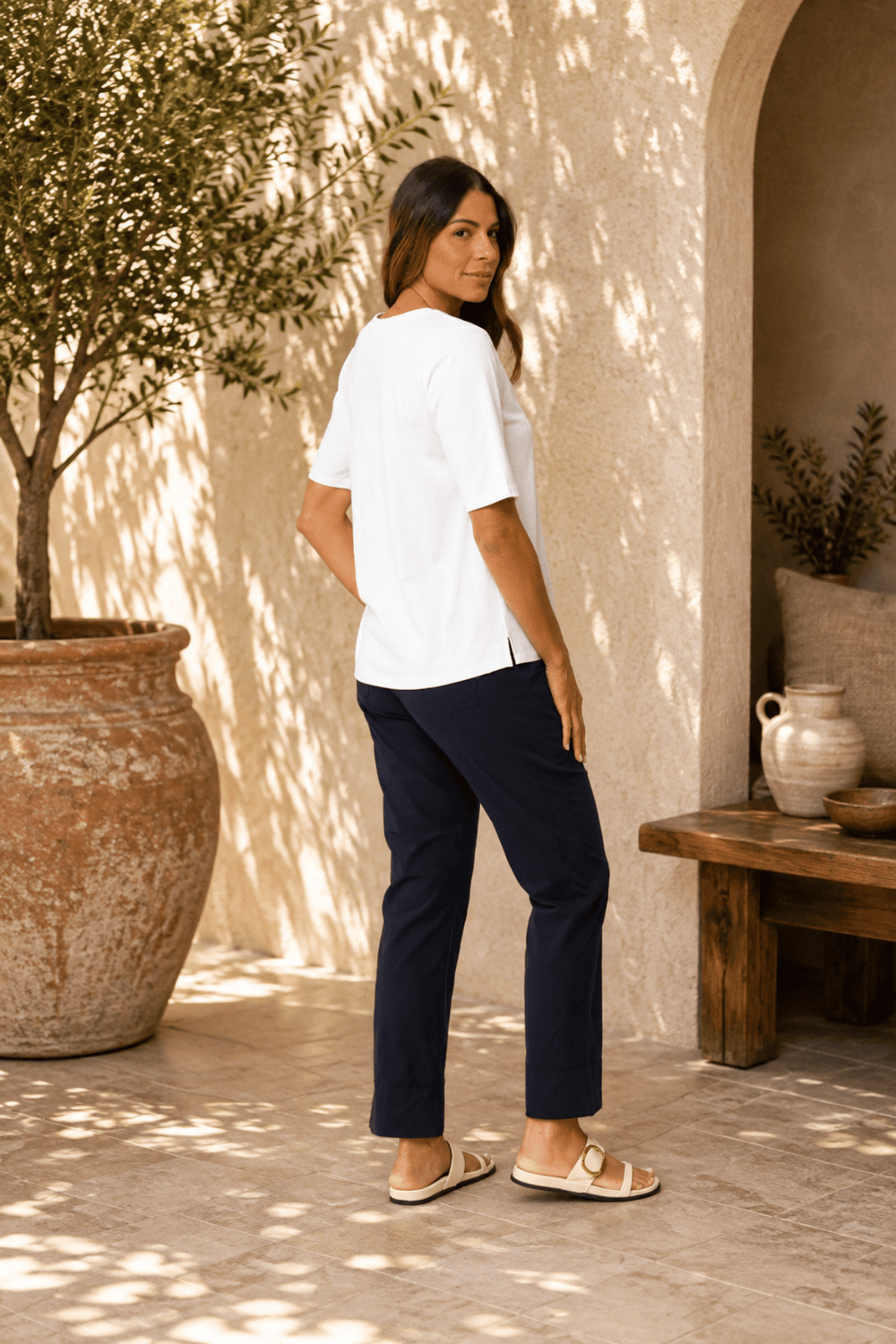 Gemini Pant - True Navy - F9 - Pizazz BoutiqueFoil