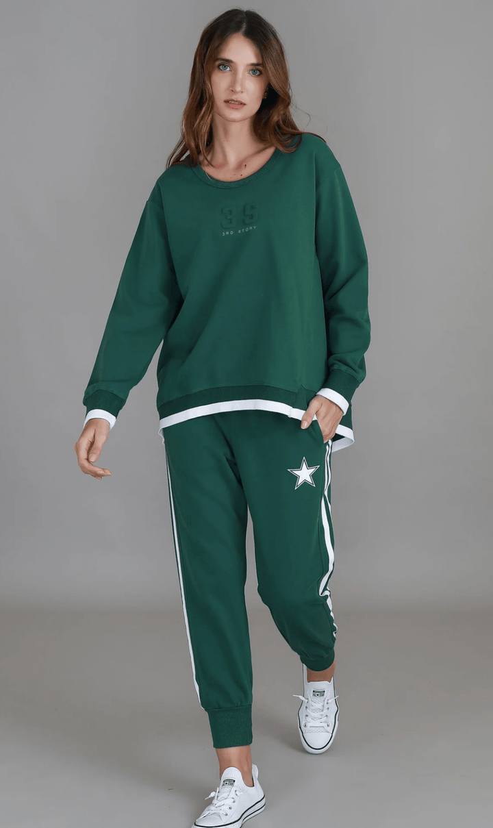 Gerry Superstar Stripe Sweatpants - Ivy - RD3 - Pizazz Boutique3RD STORY