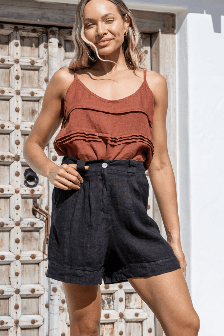 Giornaliero Short - Black - FA2 - Pizazz BoutiqueFree Angel