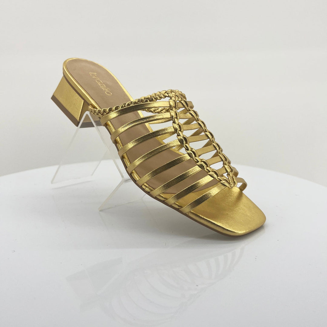 Glamours Woven Heel | Gold | BZ2