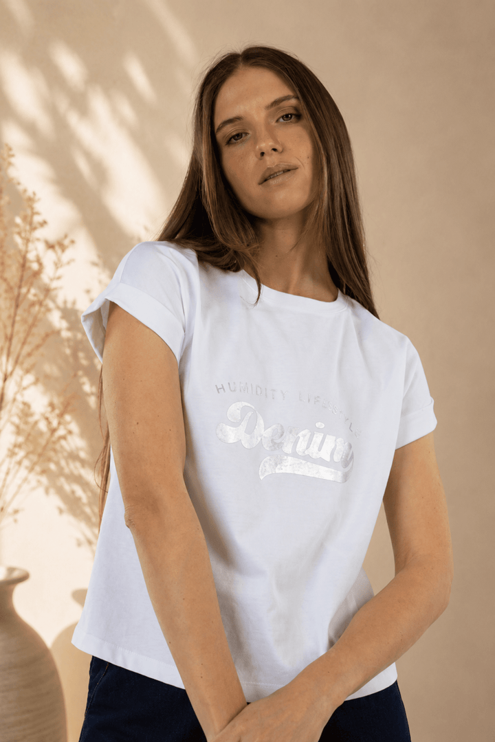 Glitter Tee - Silver - HM21 - Pizazz BoutiqueHumidity