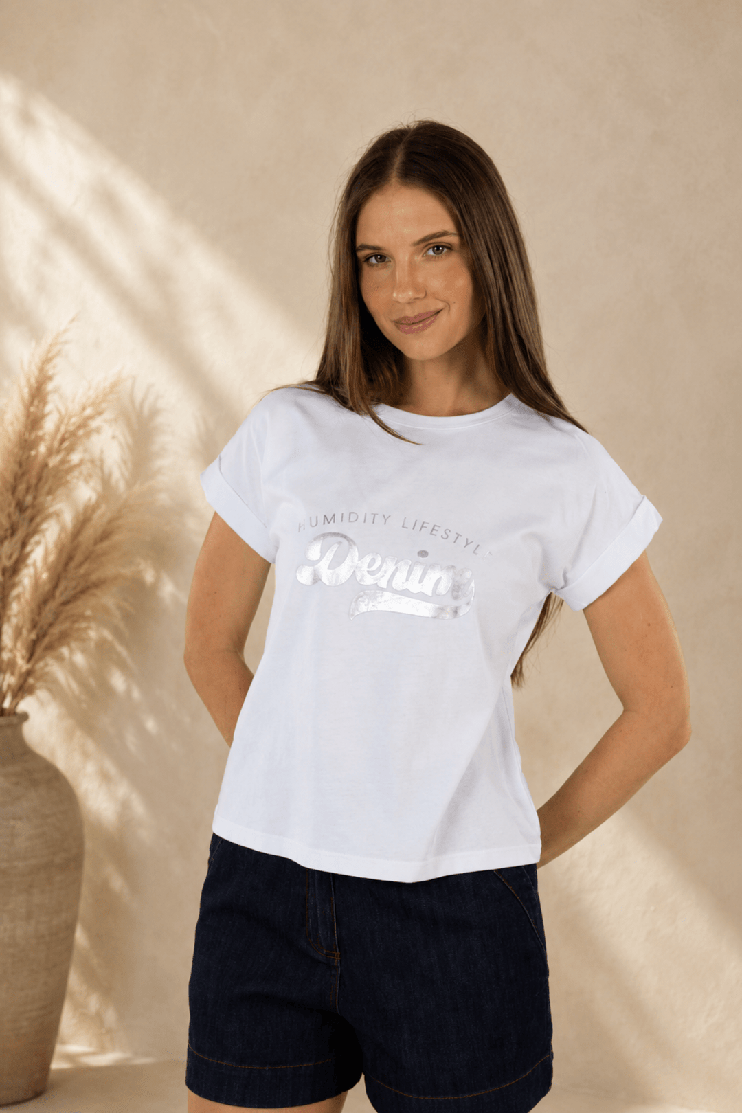 Glitter Tee - Silver - HM21 - Pizazz BoutiqueHumidity