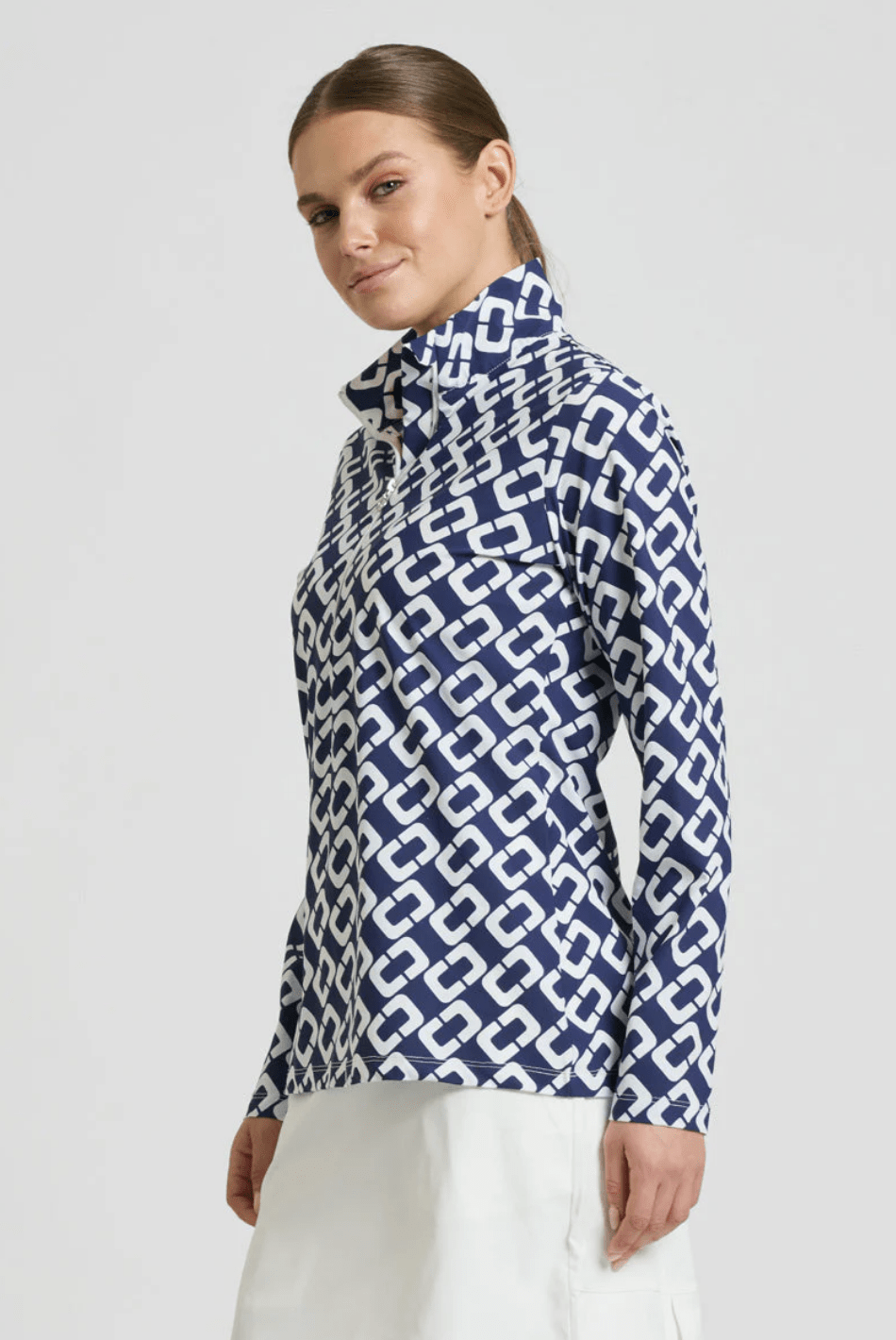 Grange Long Sleeve Shirt - Navy Chain - EST8 - Pizazz BoutiqueEST 1971