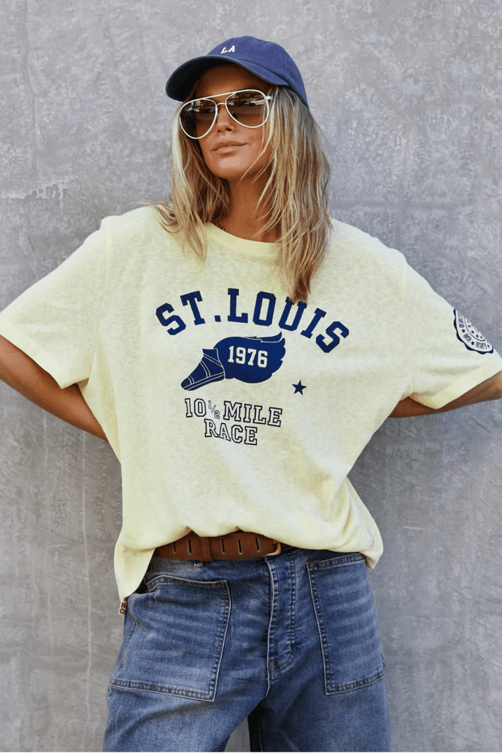 Graphic Crew Tee - Lemon - HC4 - Pizazz BoutiqueHammill + Co