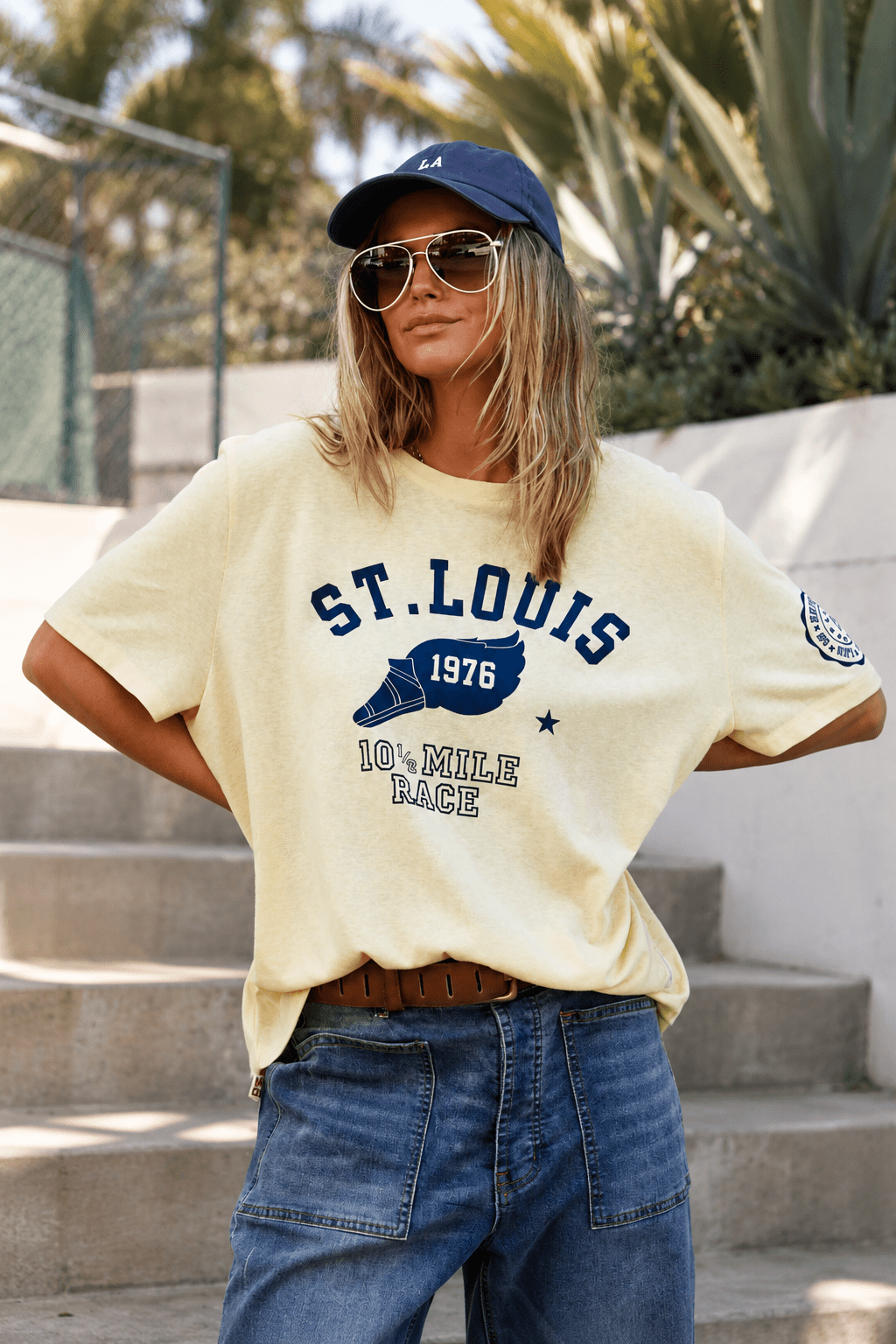 Graphic Crew Tee - Lemon - HC4 - Pizazz BoutiqueHammill + Co