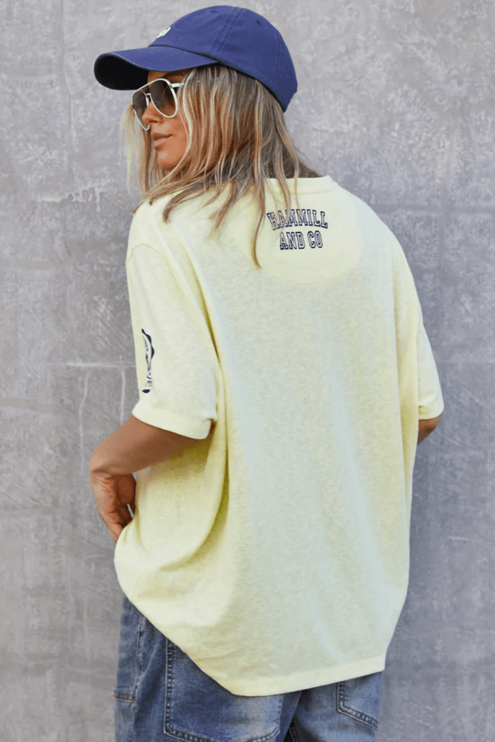 Graphic Crew Tee - Lemon - HC4 - Pizazz BoutiqueHammill + Co