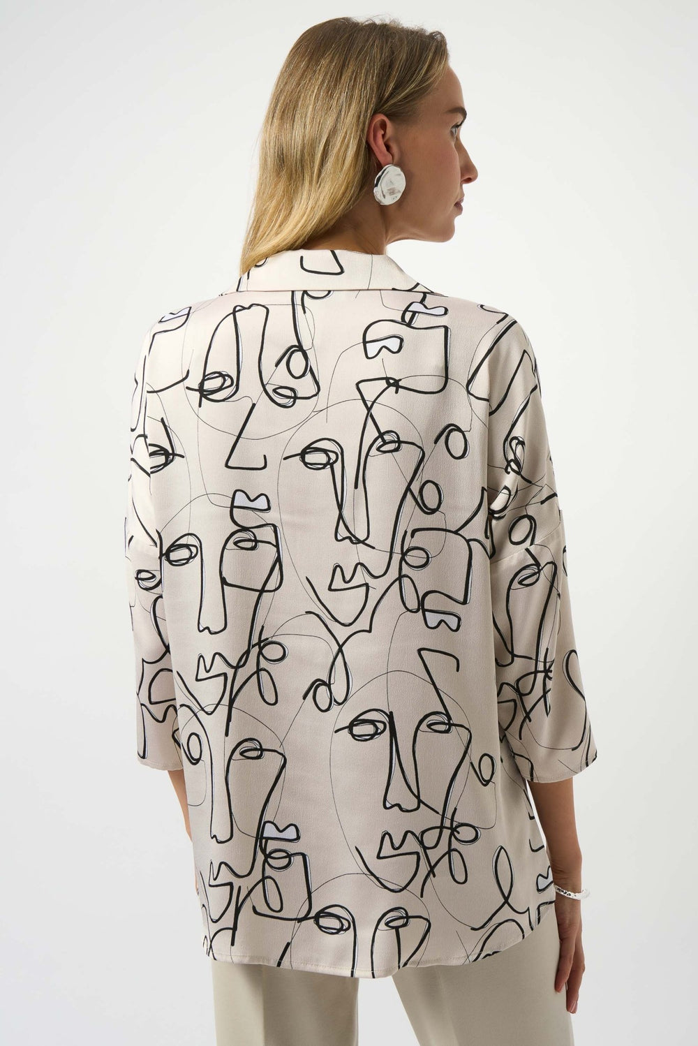 Hammered Satin Abstract Face Top - JR79 - Pizazz BoutiqueJoseph Ribkoff