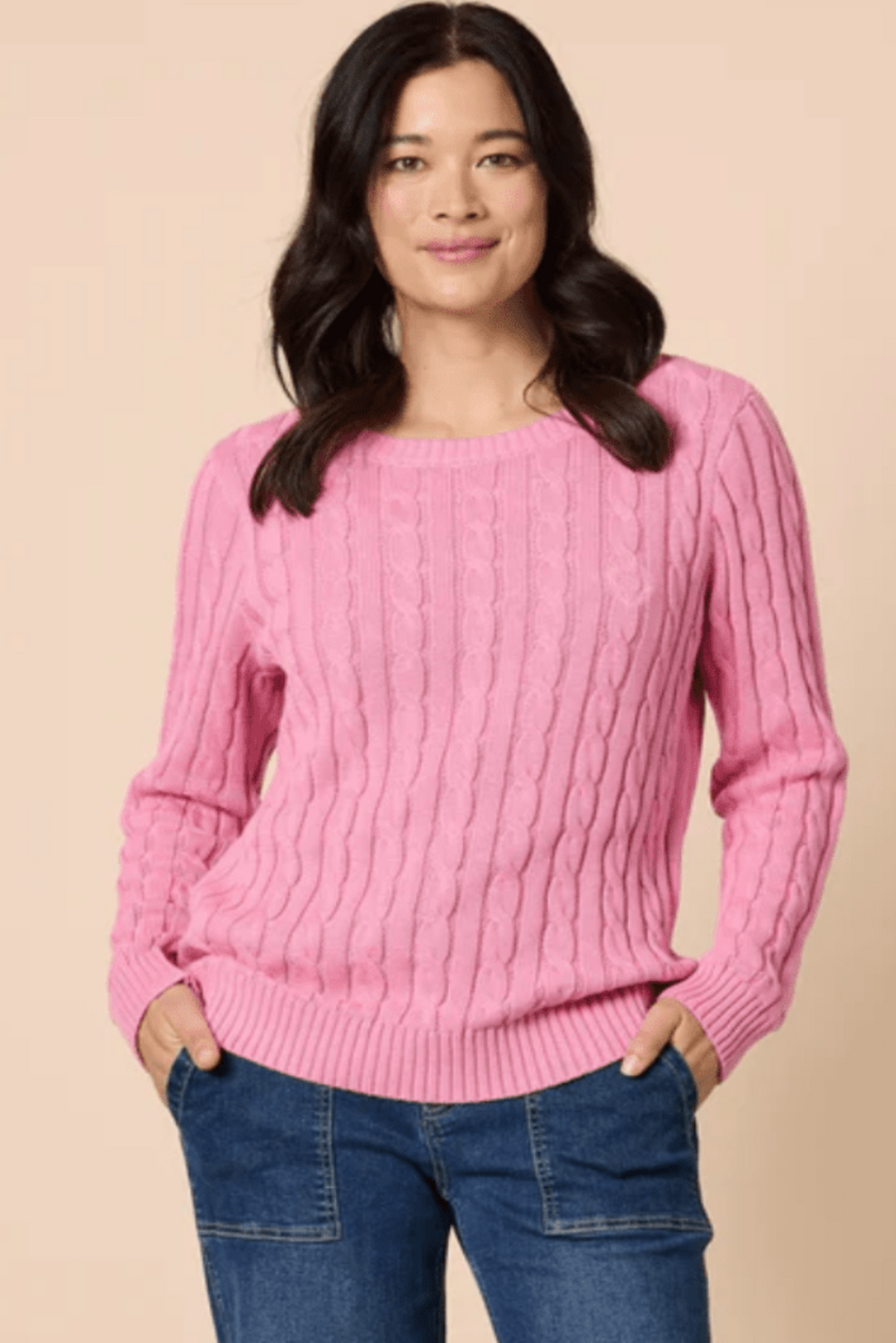 Hampton Cable Jumper - Pink - GS36 - Pizazz BoutiqueGordon smith