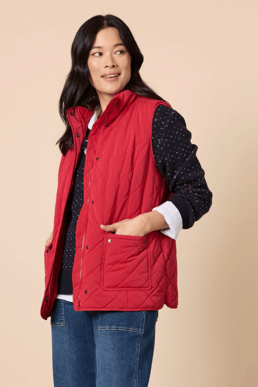 Hampton Quilted Vest - Red - GS37 - Pizazz BoutiqueGordon smith