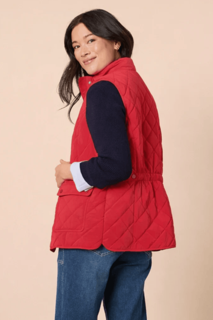 Hampton Quilted Vest - Red - GS37 - Pizazz BoutiqueGordon smith