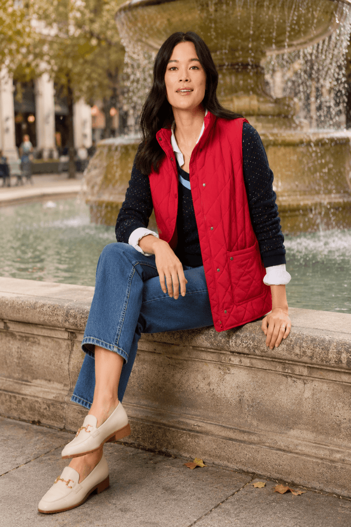 Hampton Quilted Vest - Red - GS37 - Pizazz BoutiqueGordon smith
