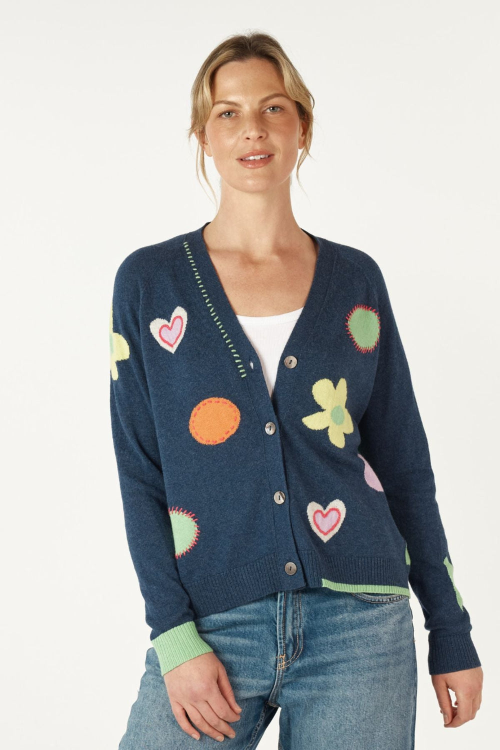 Happy Cardi - Denim - ZP6 - Pizazz BoutiqueZaket & Plover