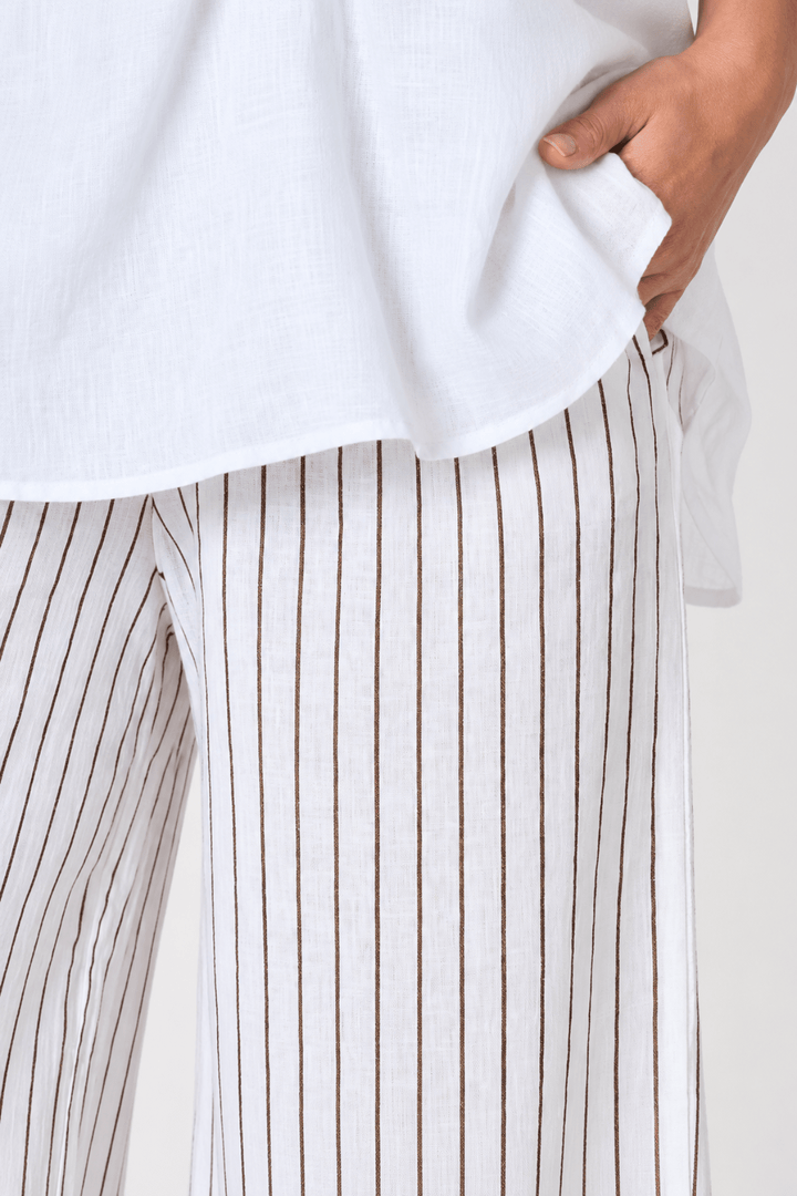 Haven Stripe Pant - White - HV28 - Pizazz BoutiqueHammock & Vine