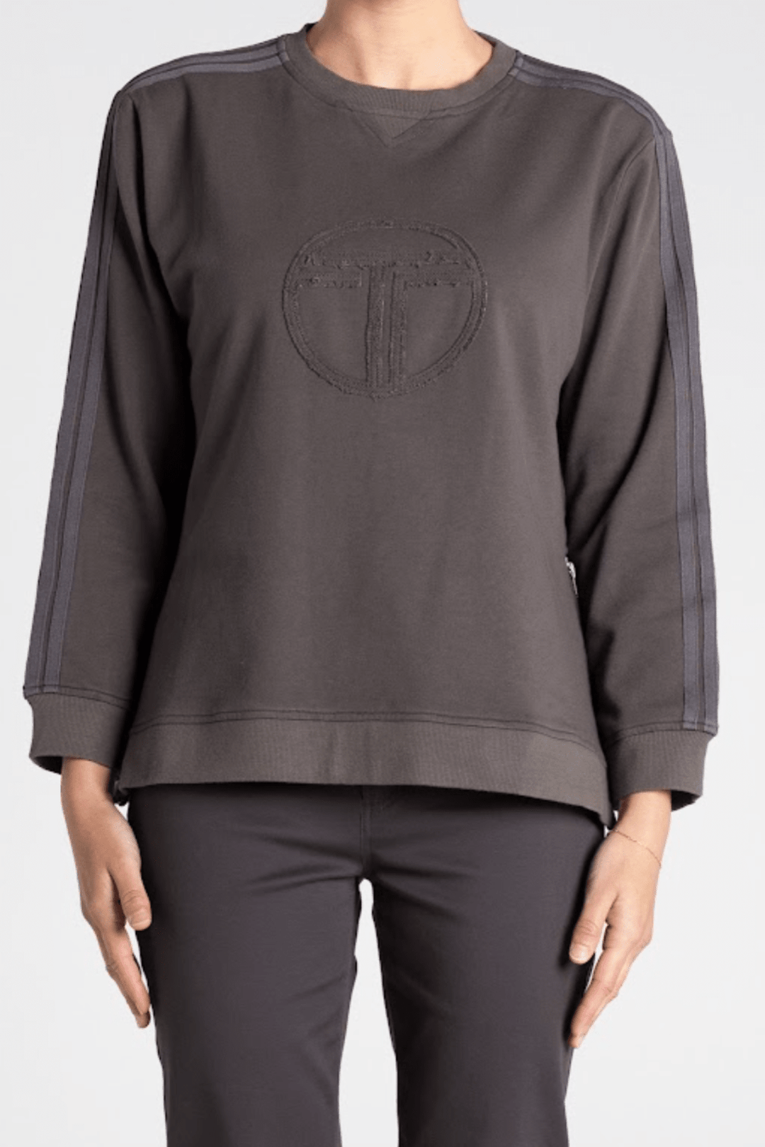 Holly Logo Sweat Top - Slate - TT3 - Pizazz BoutiqueTwo - T's
