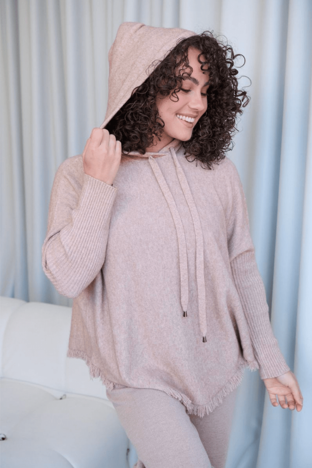Hooded Knit - Mushroom - CJ16 - Pizazz BoutiqueHolmes & Fallon