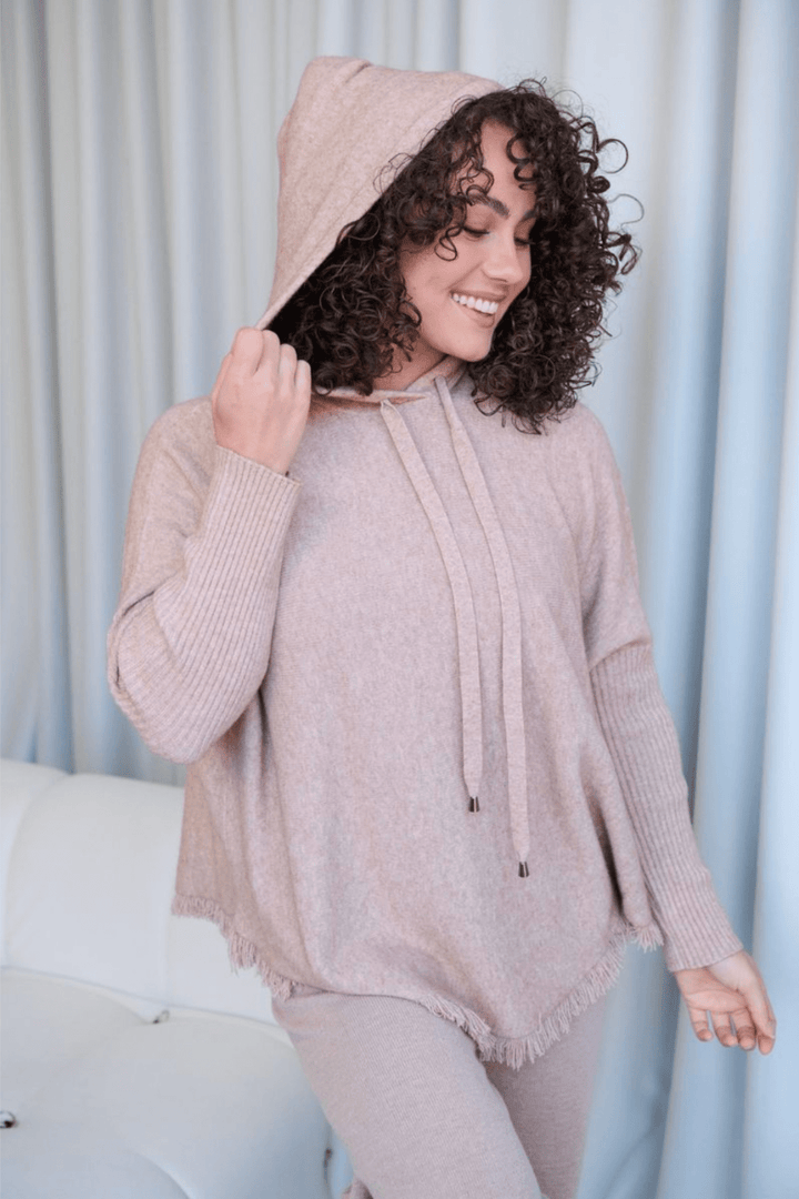 Hooded Knit - Mushroom - CJ16 - Pizazz BoutiqueHolmes & Fallon