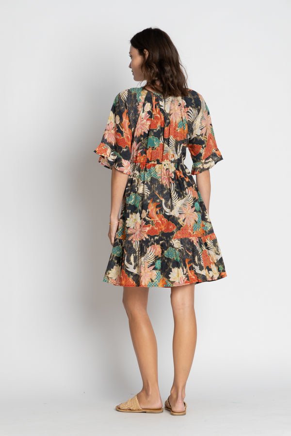 Hoshino Tie Dress - Black - LS26 - Pizazz BoutiqueLula Soul