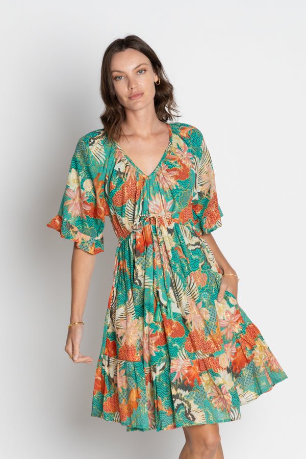 Hoshino Tie Dress - Sea - LS26 - Pizazz BoutiqueLula Soul