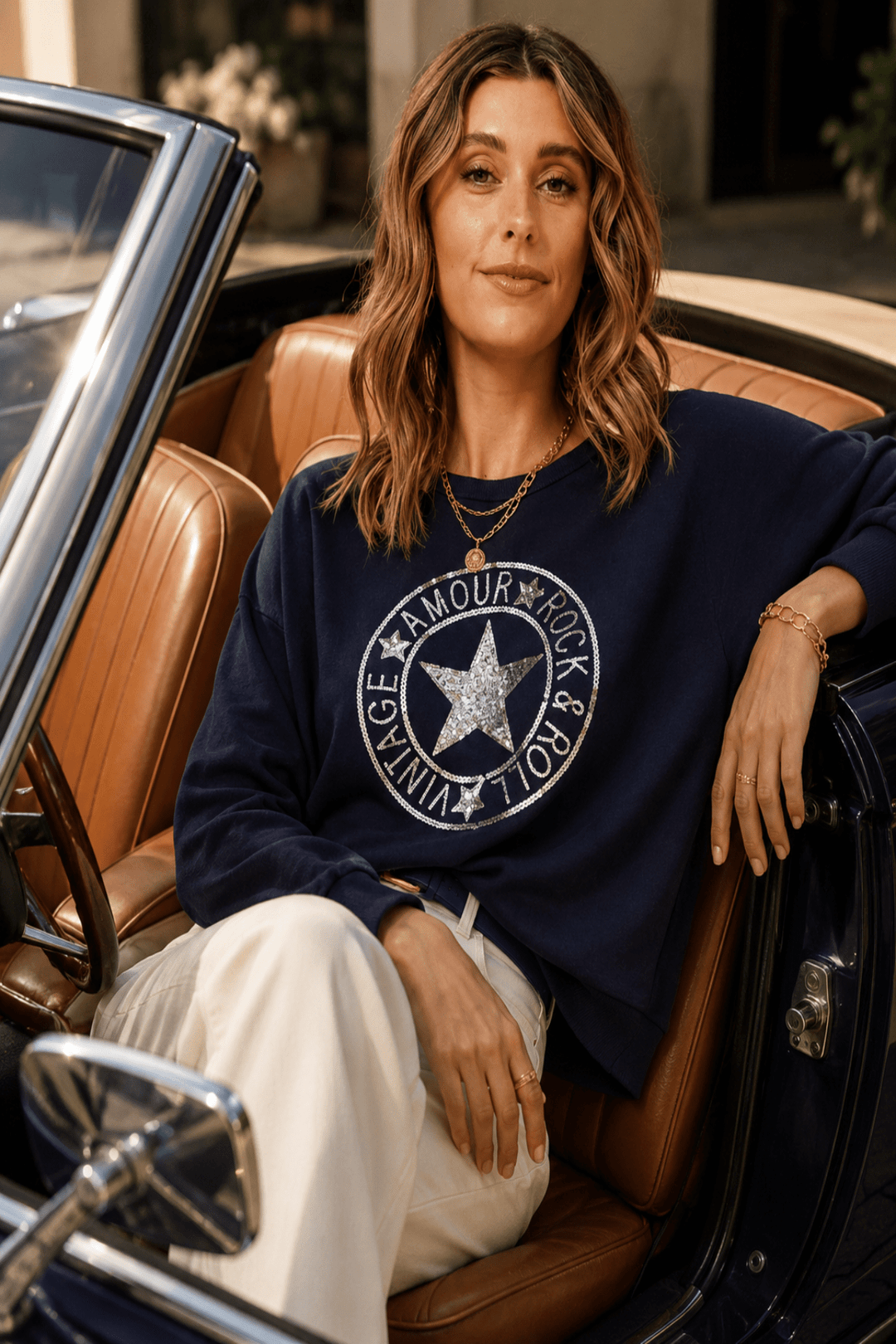 Hudson Sweater - Navy - CK40 - Pizazz BoutiqueCaroline Morgan