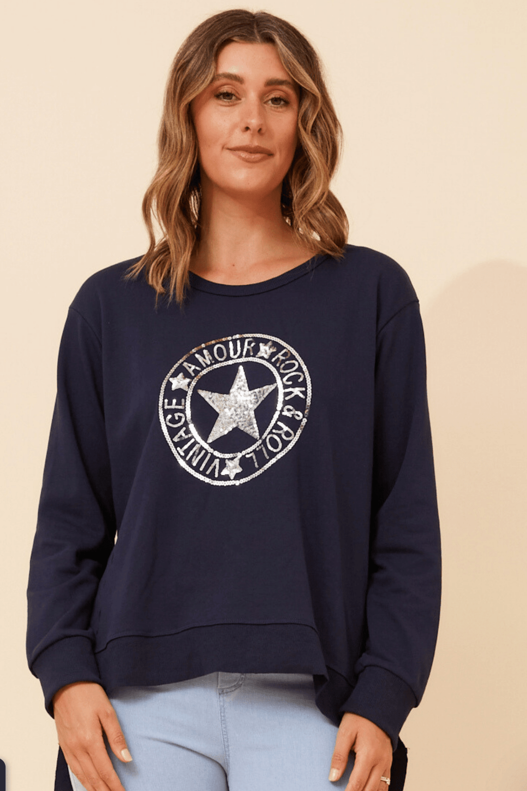 Hudson Sweater - Navy - CK40 - Pizazz BoutiqueCaroline Morgan