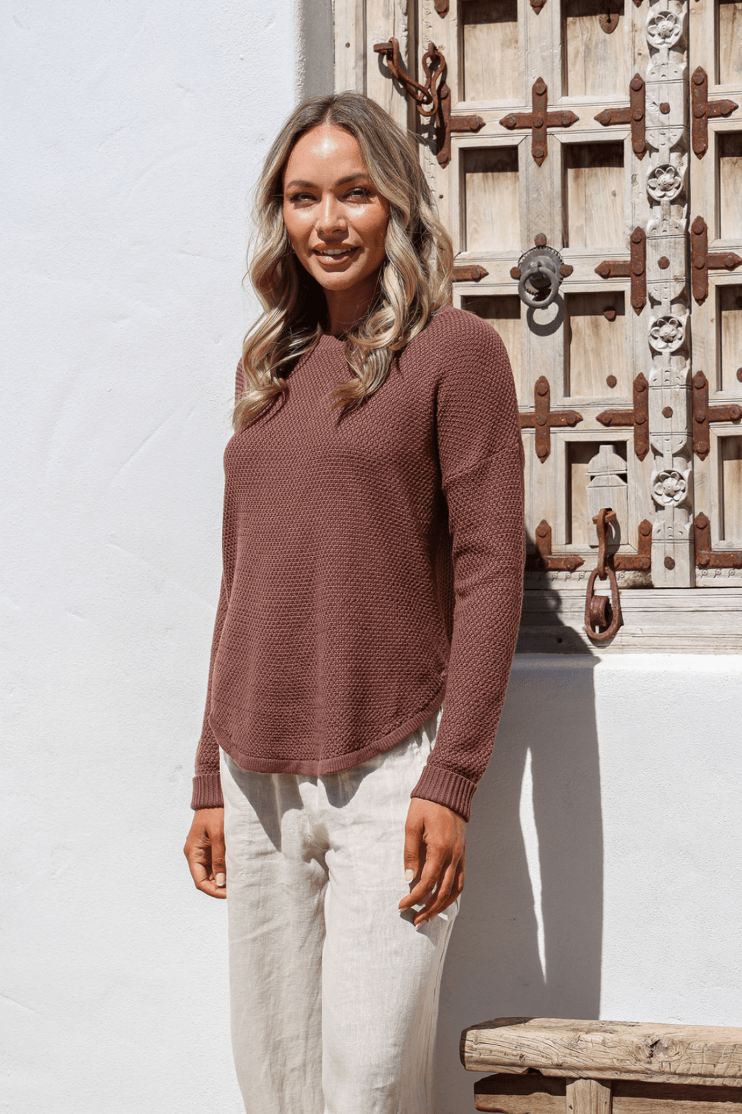 I'm Famous Zip Knit - Chocolate - SN15 - Pizazz BoutiqueSilence & Noise