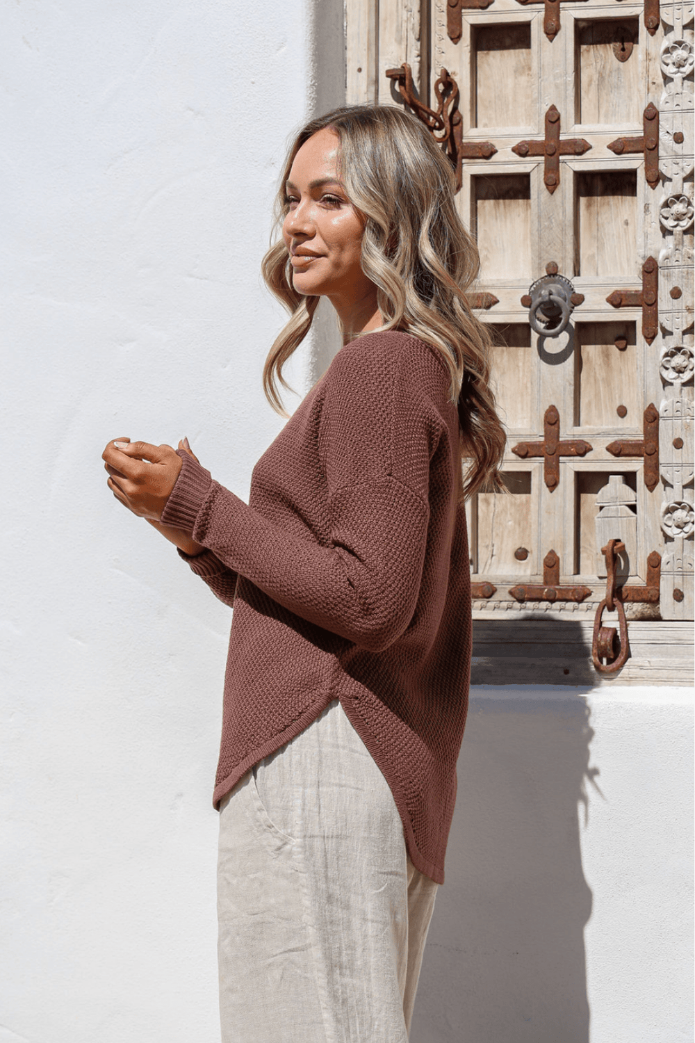 I'm Famous Zip Knit - Chocolate - SN15 - Pizazz BoutiqueSilence & Noise