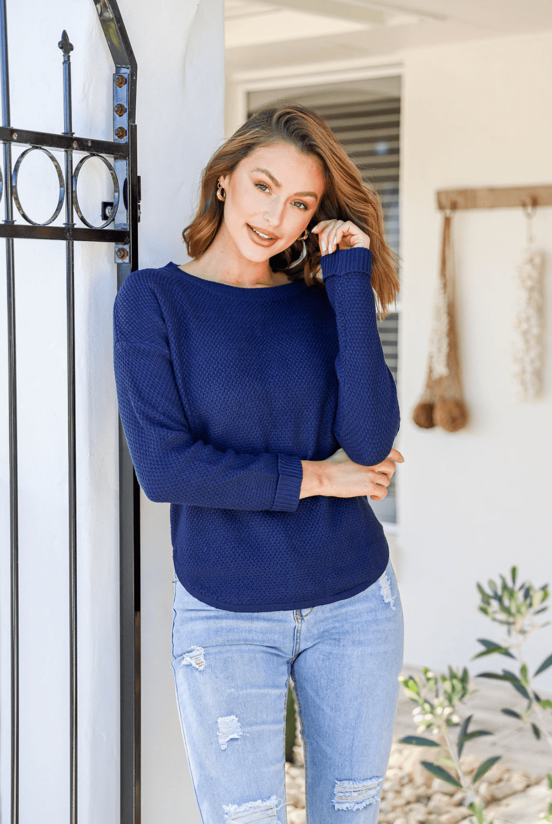 I'm Famous Zip Knit - Ink - SN15 - Pizazz BoutiqueSilence & Noise
