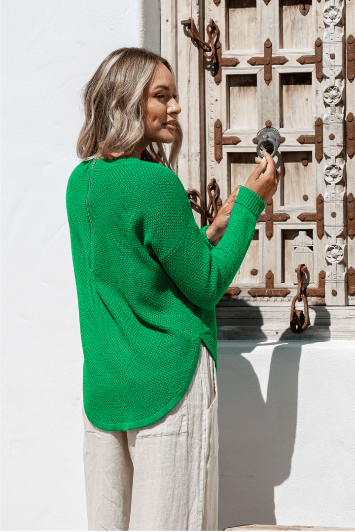 I'm Famous Zip Knit - Jade - SN15 - Pizazz BoutiqueSilence & Noise