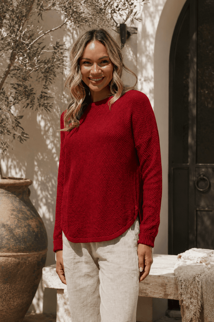 I'm Famous Zip Knit - RED- SN15 - Pizazz BoutiqueSilence & Noise