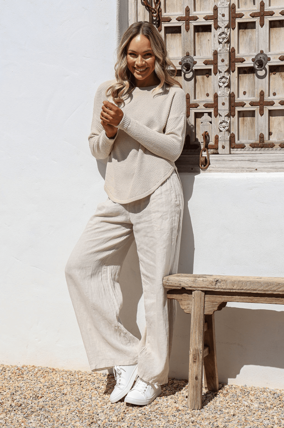 I'm Famous Zip Knit - Sand - SN15 - Pizazz BoutiqueSilence & Noise
