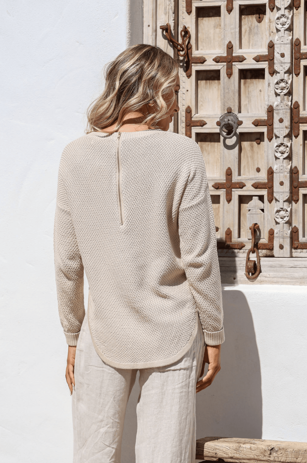 I'm Famous Zip Knit - Sand - SN15 - Pizazz BoutiqueSilence & Noise