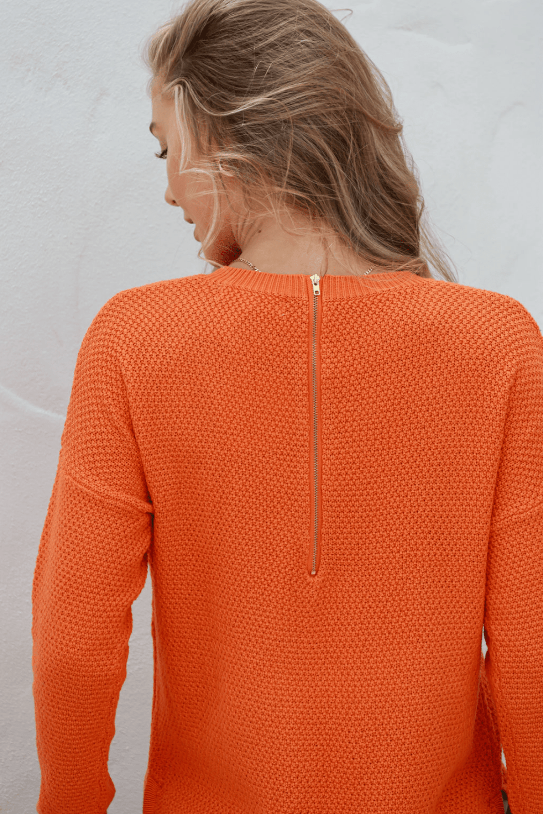 I'm Famous Zip Knit - Tangerine - SN15 - Pizazz BoutiqueSilence & Noise