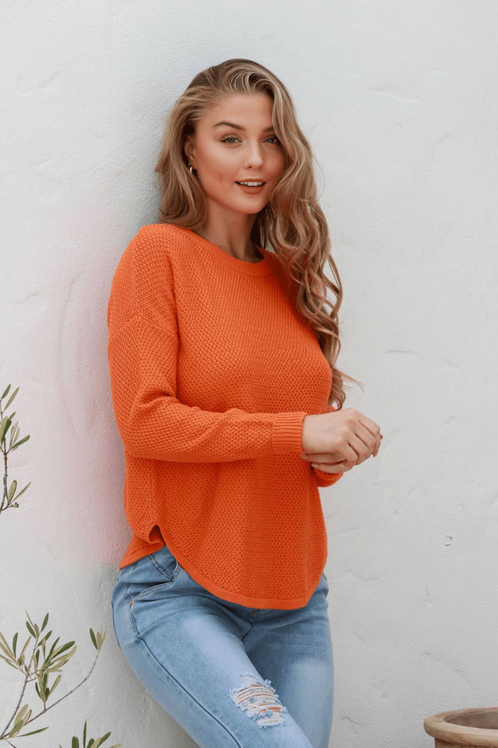 I'm Famous Zip Knit - Tangerine - SN15 - Pizazz BoutiqueSilence & Noise