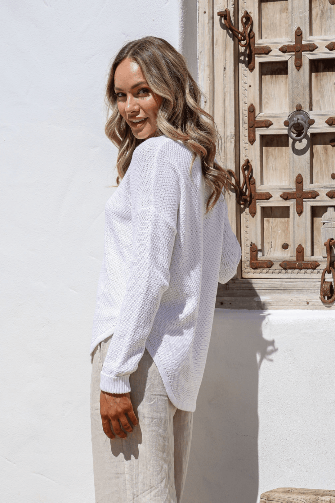 I'm Famous Zip Knit - White - SN15 - Pizazz BoutiqueSilence & Noise