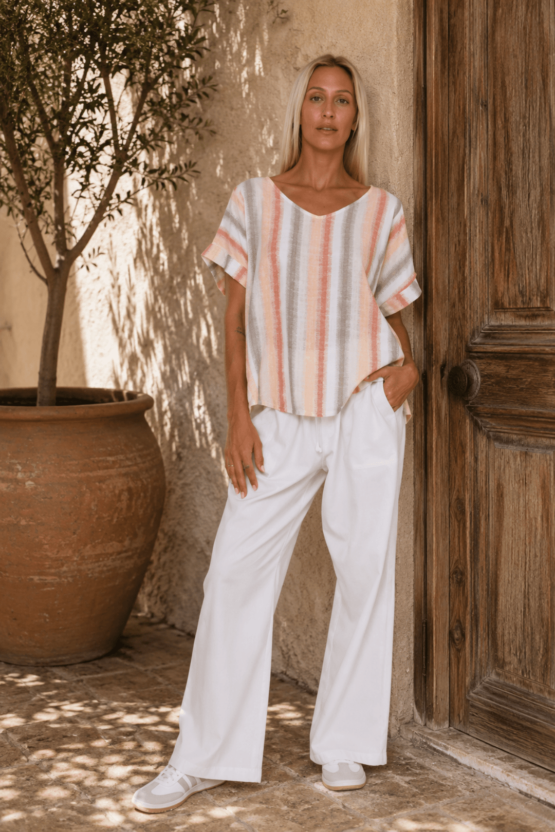 Indra Stripe Top - CB89 - Pizazz BoutiqueCarbon The Label