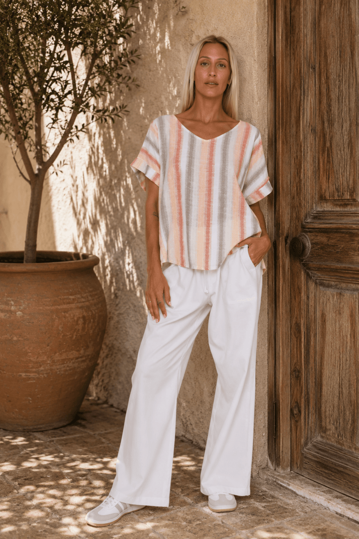 Indra Stripe Top - CB89 - Pizazz BoutiqueCarbon The Label
