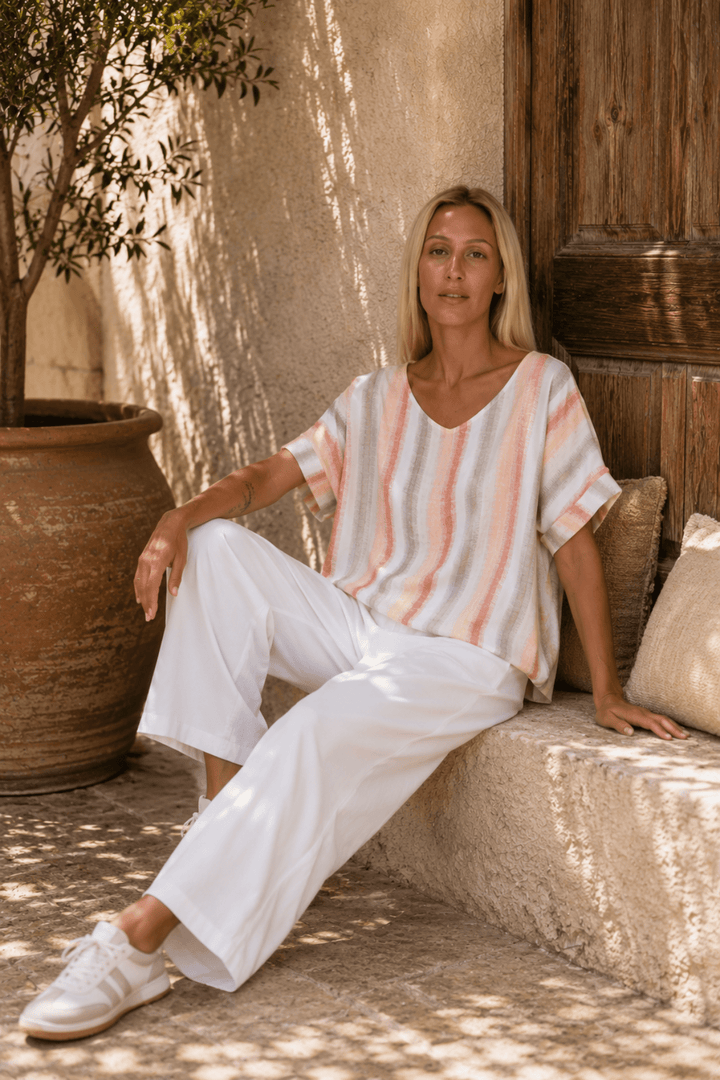 Indra Stripe Top - CB89 - Pizazz BoutiqueCarbon The Label