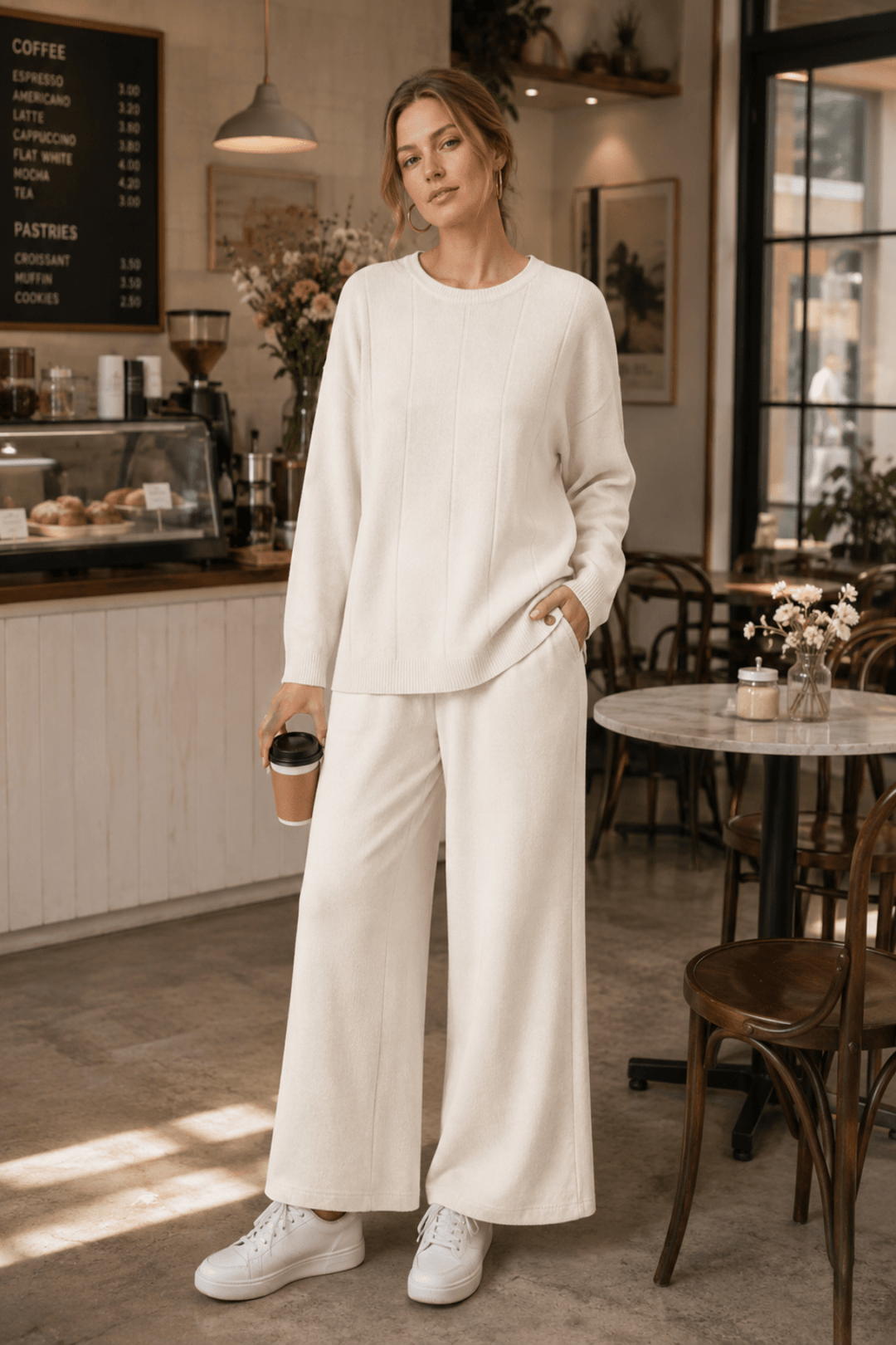 Italian Knitted Chloe Set - Beige - An1 - Pizazz BoutiqueVera May