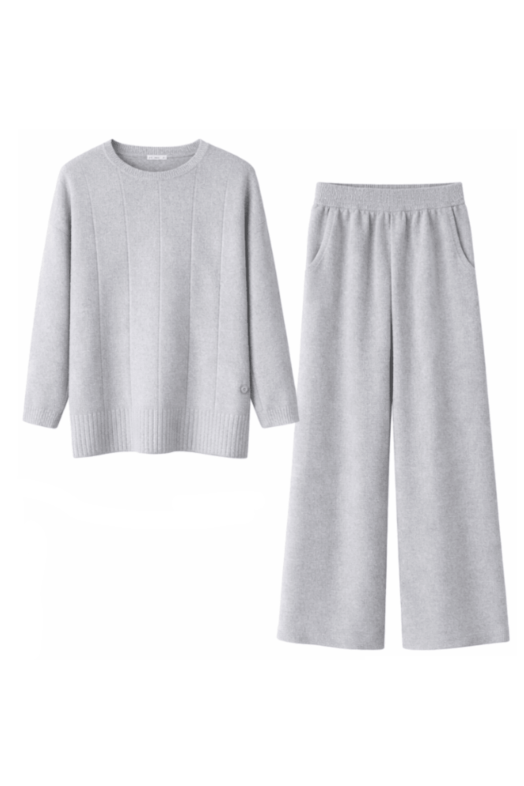 Italian Knitted Chloe Set - Grey - An1 - Pizazz BoutiqueVera May