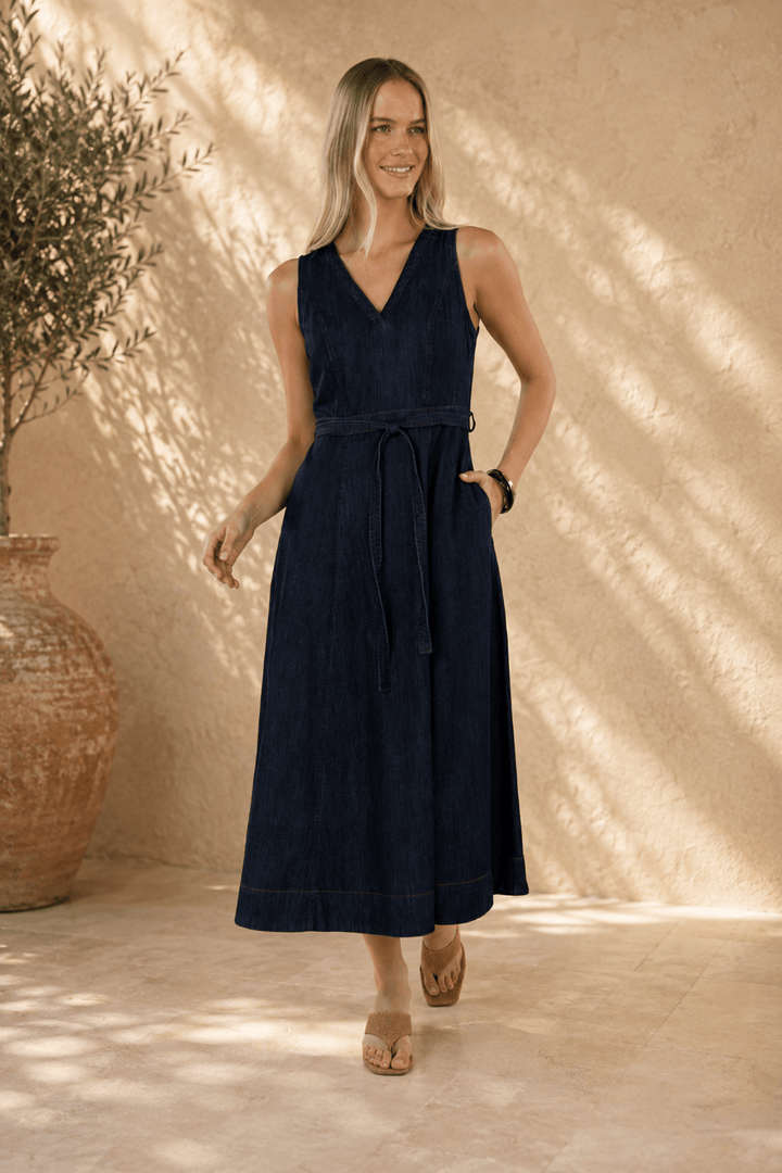 Ivy Denim Midi Dress - HM19 - Pizazz BoutiqueHumidity