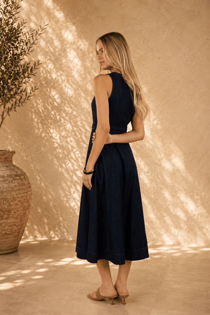Ivy Denim Midi Dress - HM19 - Pizazz BoutiqueHumidity
