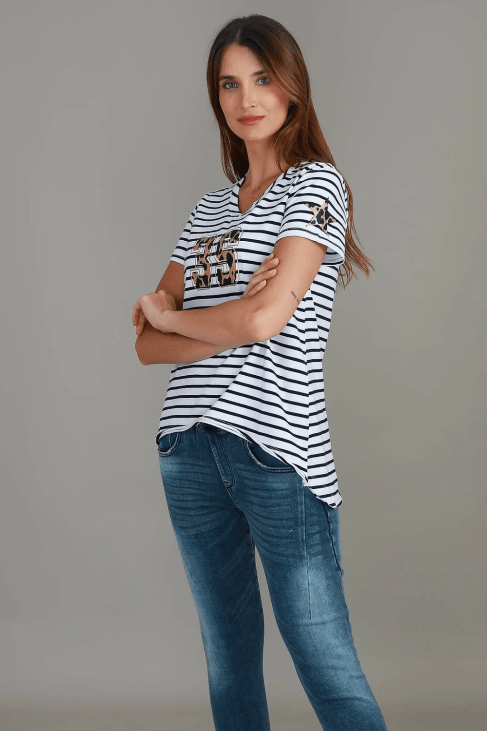 Izzy 3S Star Stripe Tee - Nautic Stripe - RD9 - Pizazz Boutique3RD STORY