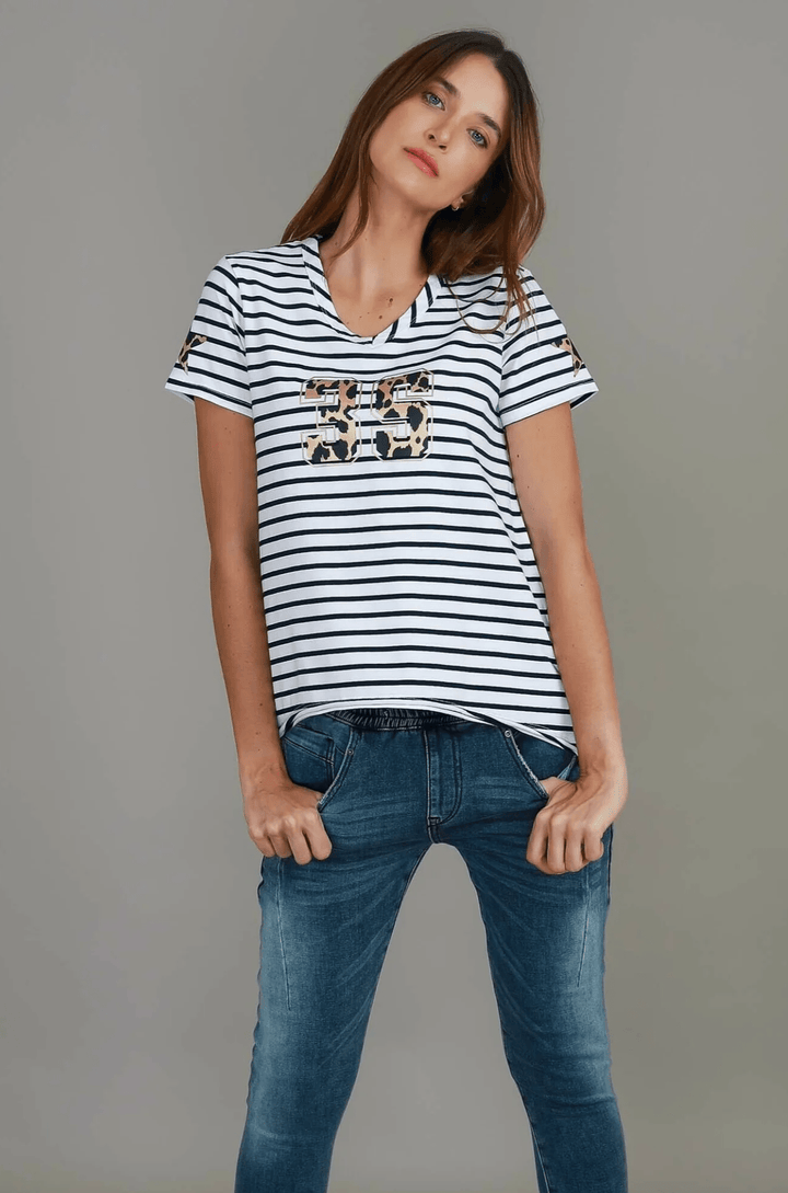 Izzy 3S Star Stripe Tee - Nautic Stripe - RD9 - Pizazz Boutique3RD STORY