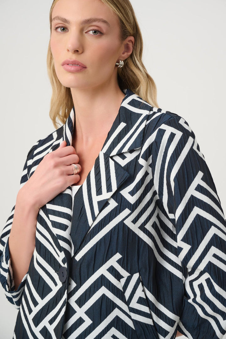 Jacquard Boxy Jacket - Pizazz BoutiqueJoseph Ribkoff