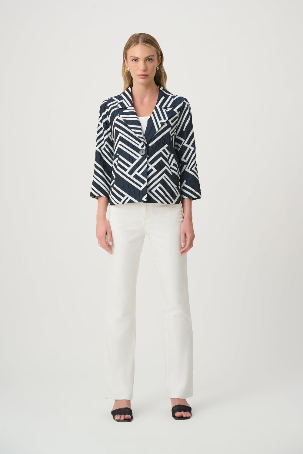 Jacquard Boxy Jacket - Pizazz BoutiqueJoseph Ribkoff