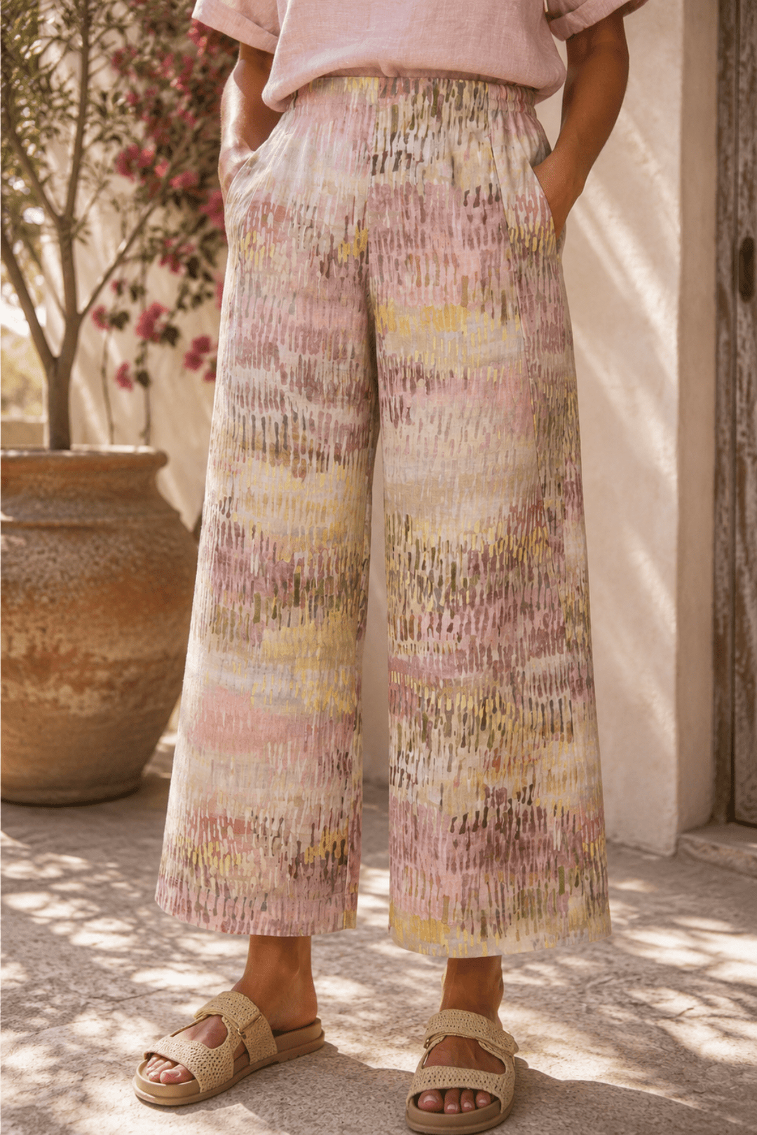 Jardin Linen Pant - OJ92 - Pizazz BoutiqueNaturals By O & J