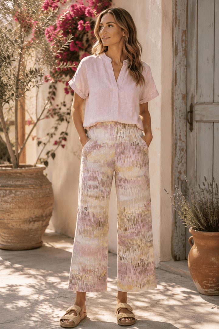 Jardin Linen Pant - OJ92 - Pizazz BoutiqueNaturals By O & J