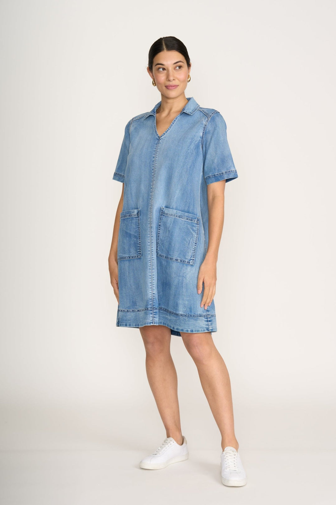 Jean - ious Dress - Blue Wash - F30 - Pizazz BoutiqueFoil