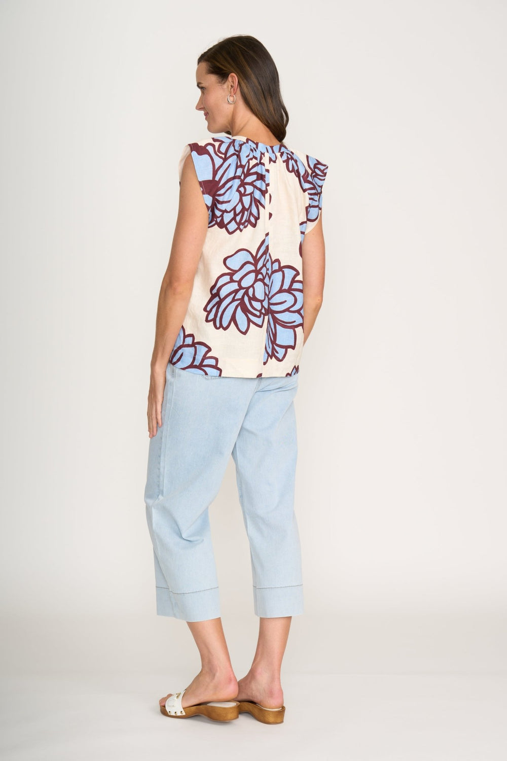 Jean Queen Crop - Blue Wash - F19 - Pizazz BoutiqueFoil
