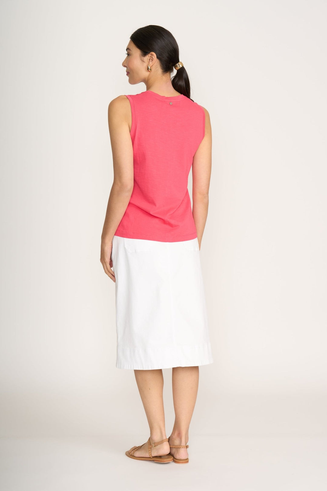 Jean Queen Skirt - White - F19 - Pizazz BoutiqueFoil